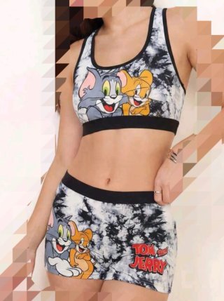Conjunto Tom y Jerry Top y Shorts Talla M (NUEVO!)