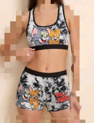 Conjunto Tom y Jerry Top y Shorts Talla M (NUEVO!)
