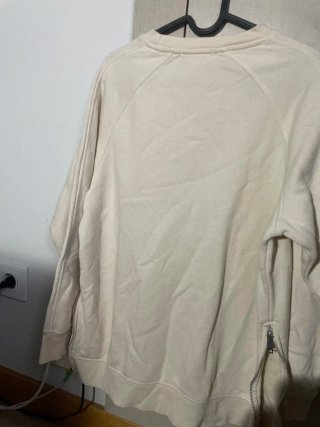 Jersey beige cremallera lateral XS