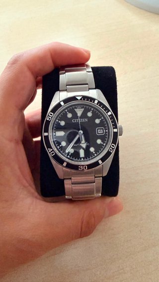 Reloj Citizen Automático Negro y Plateado