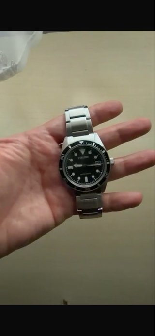 Reloj Citizen Automático Negro y Plateado