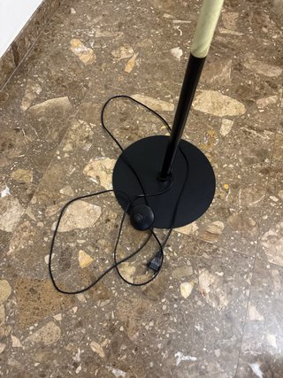 Lámpara de pie moderna tela y madera