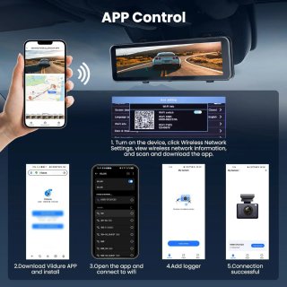 Hikity Espejo Retrovisor Inteligente 10.8 con Cáma
