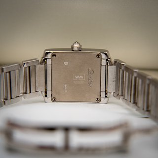 Cartier Tank Française Acero/Oro Blanco Diamantes