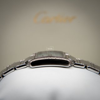 Cartier Tank Française Acero/Oro Blanco Diamantes