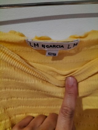 Camiseta García niña 12 años amarilla
