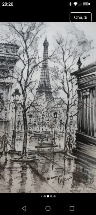 Splendido quadro vintage Parigi Arco di Trionfo