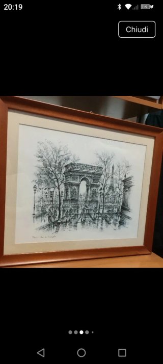 Splendido quadro vintage Parigi Arco di Trionfo