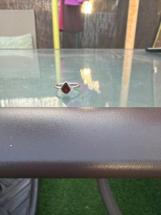 Anillo Plata con Piedra Roja