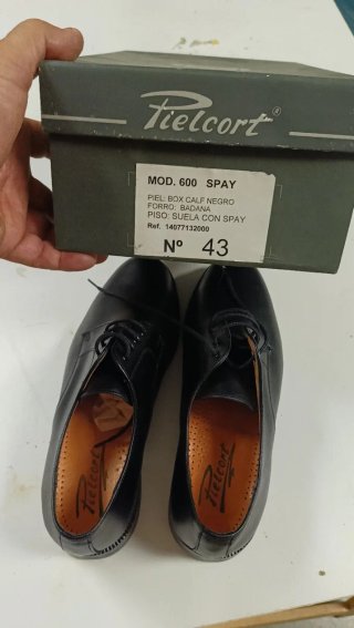 Zapatos Pielcort Negros Hombre