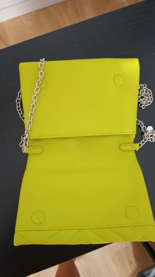 Bolso pequeño verde chevron