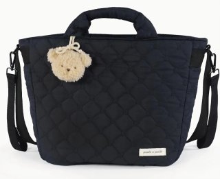 Mochila canastilla acolchada con osito