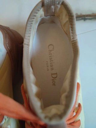 Sneakers donna beige e arancioni