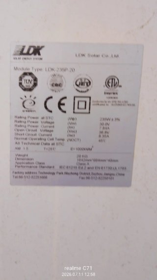 Pannello Solare 235W