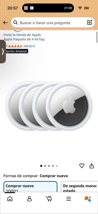 Confezione da 4 Apple AirTag
