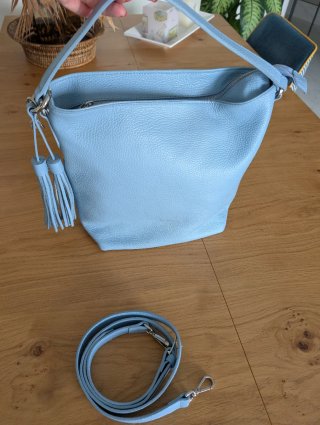 Bolso Piel Azul Patrizia Pepe