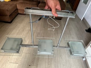 Lámpara de techo moderna cristal y metal