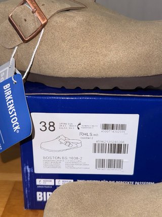 Birkenstock Boston Suede Taupe Talla 38