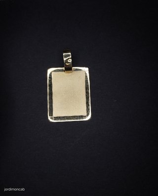 Placa Colgante Oro 18k Vintage Grabable