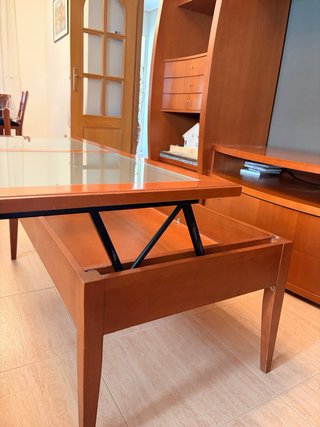 Mesa de centro madera y cristal