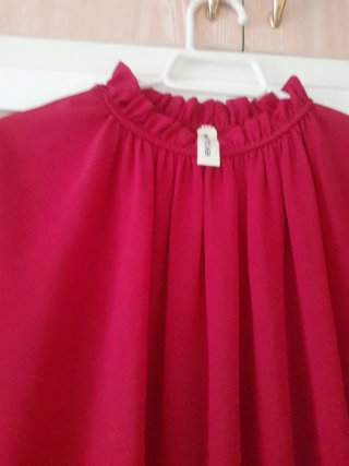 Blusa roja mujer manga larga