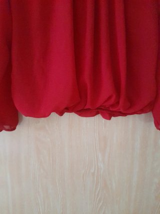 Blusa roja mujer manga larga