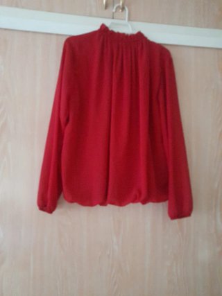 Blusa roja mujer manga larga