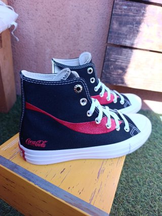 Converse Ctas Hi Negras y Rojas