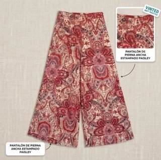 Pantalón Palazzo Estampado Shein Talla L