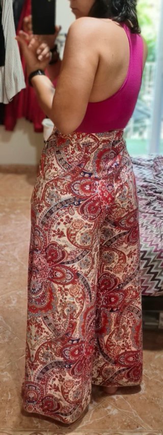 Pantalón Palazzo Estampado Shein Talla L