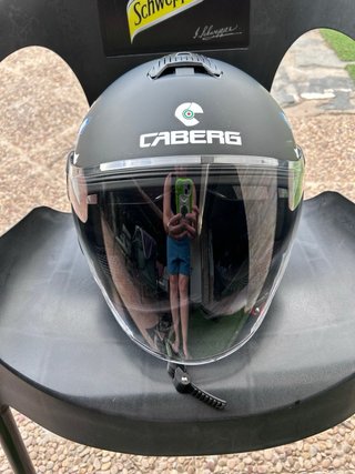 Casco Custom Negro con Visera Transparente