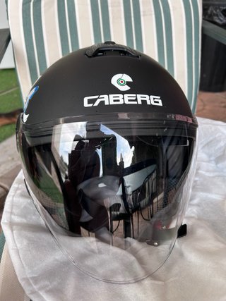Casco Custom Negro con Visera Transparente