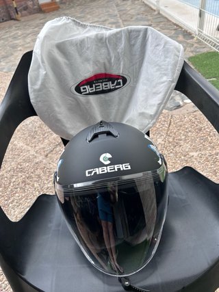 Casco Custom Negro con Visera Transparente