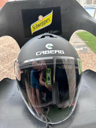 Casco Custom Negro con Visera Transparente