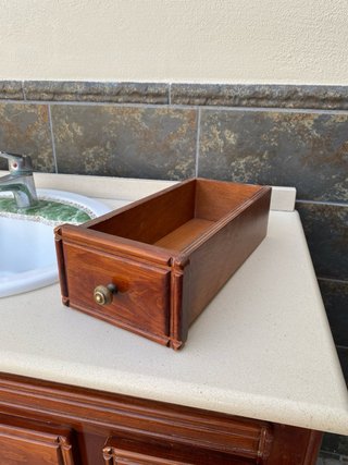 Mueble de baño madera y espejo