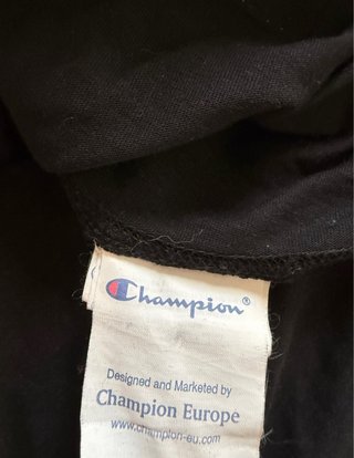 Camiseta Champion Negra Manga Larga Talla L