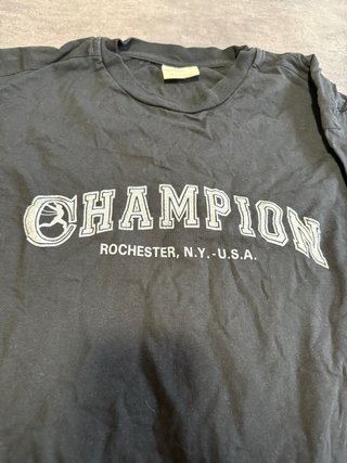 Camiseta Champion Negra Manga Larga Talla L