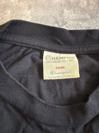 Camiseta Champion Negra Manga Larga Talla L