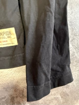 Camiseta Champion Negra Manga Larga Talla L