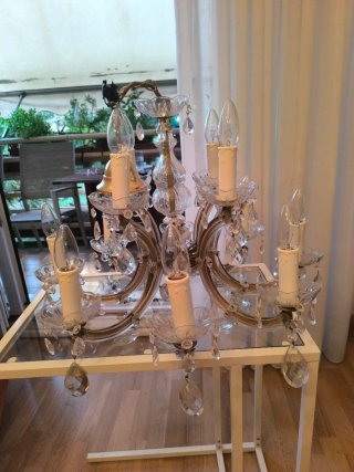 Lámpara de cristal estilo araña