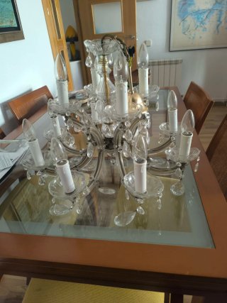 Lámpara de cristal estilo araña