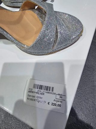 Sandali Roberto Festa Glitter Argento