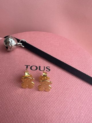 Pendientes Oso Tous Sweet Dolls baño oro