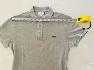 Polo Lacoste Slim Fit Gris Talla S