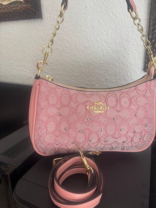 Bolso Coach Rosa y Dorado