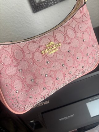 Bolso Coach Rosa y Dorado