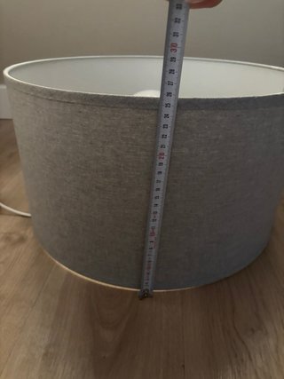 Lámpara de techo gris tela