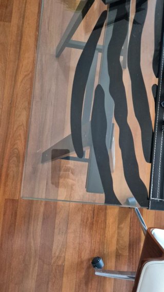 Escritorio moderno cristal y madera