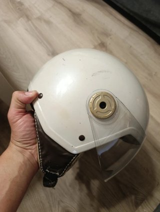 Casco Moto NZI Blanco con Visera