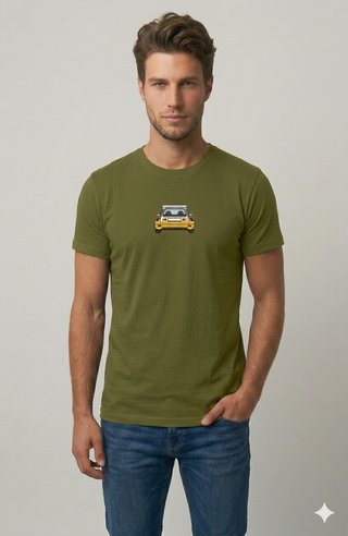 Camiseta hombre coche varios colores. Sin estrenar